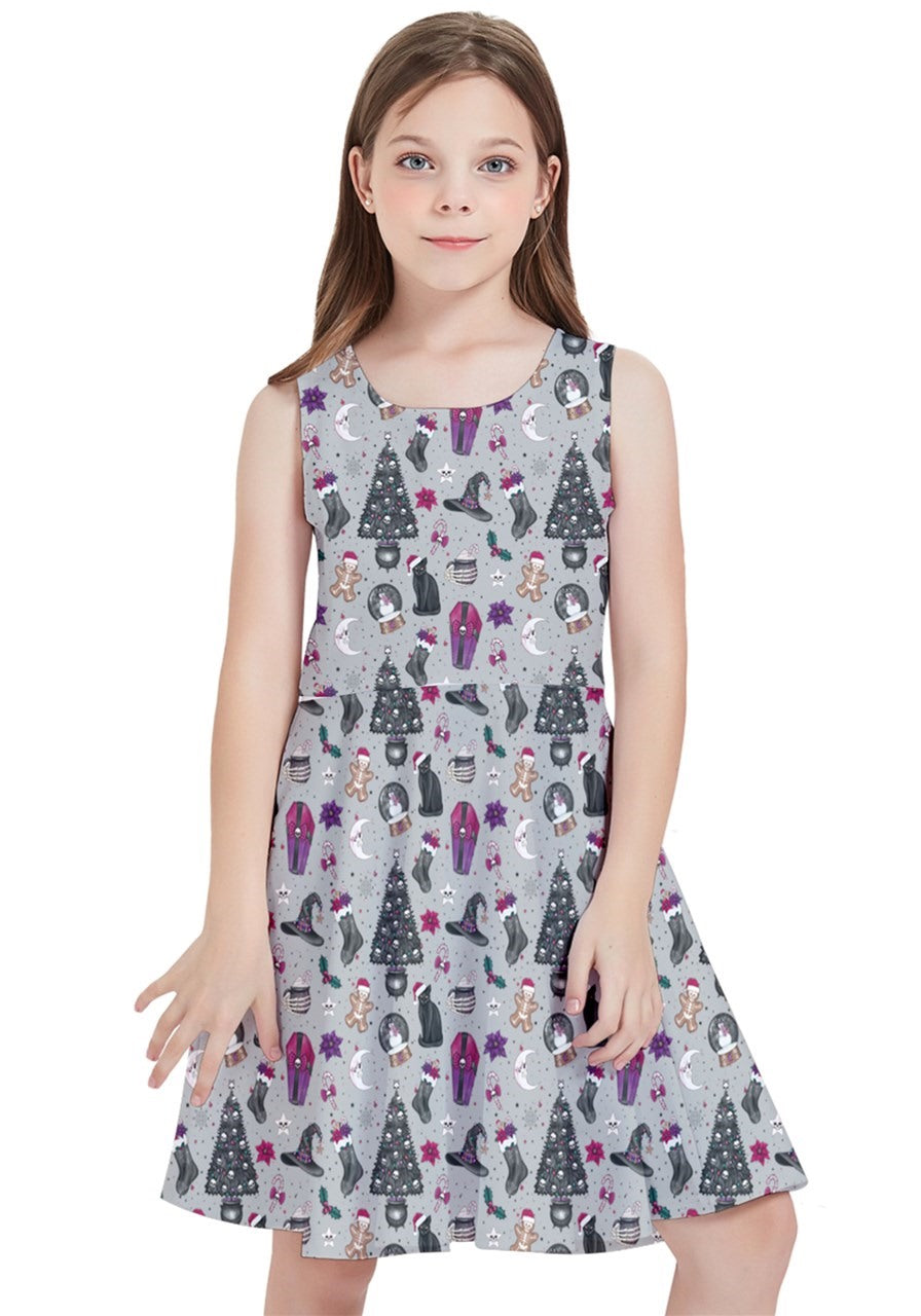 Creepy Christmas Kids' Skater Dress