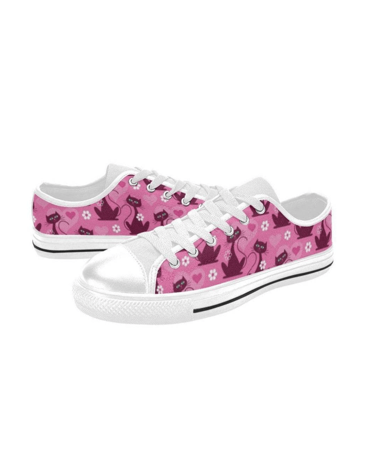 LOVECATS WHITE Retro Style Sneakers