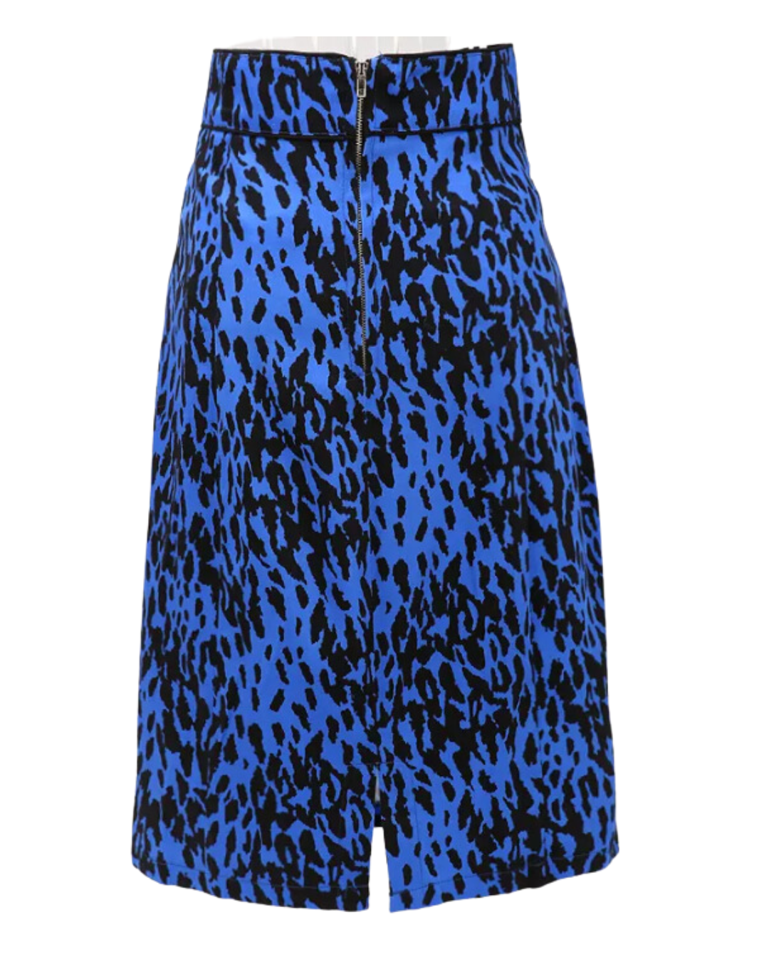 Leopard Pencil Skirt Electric Blue