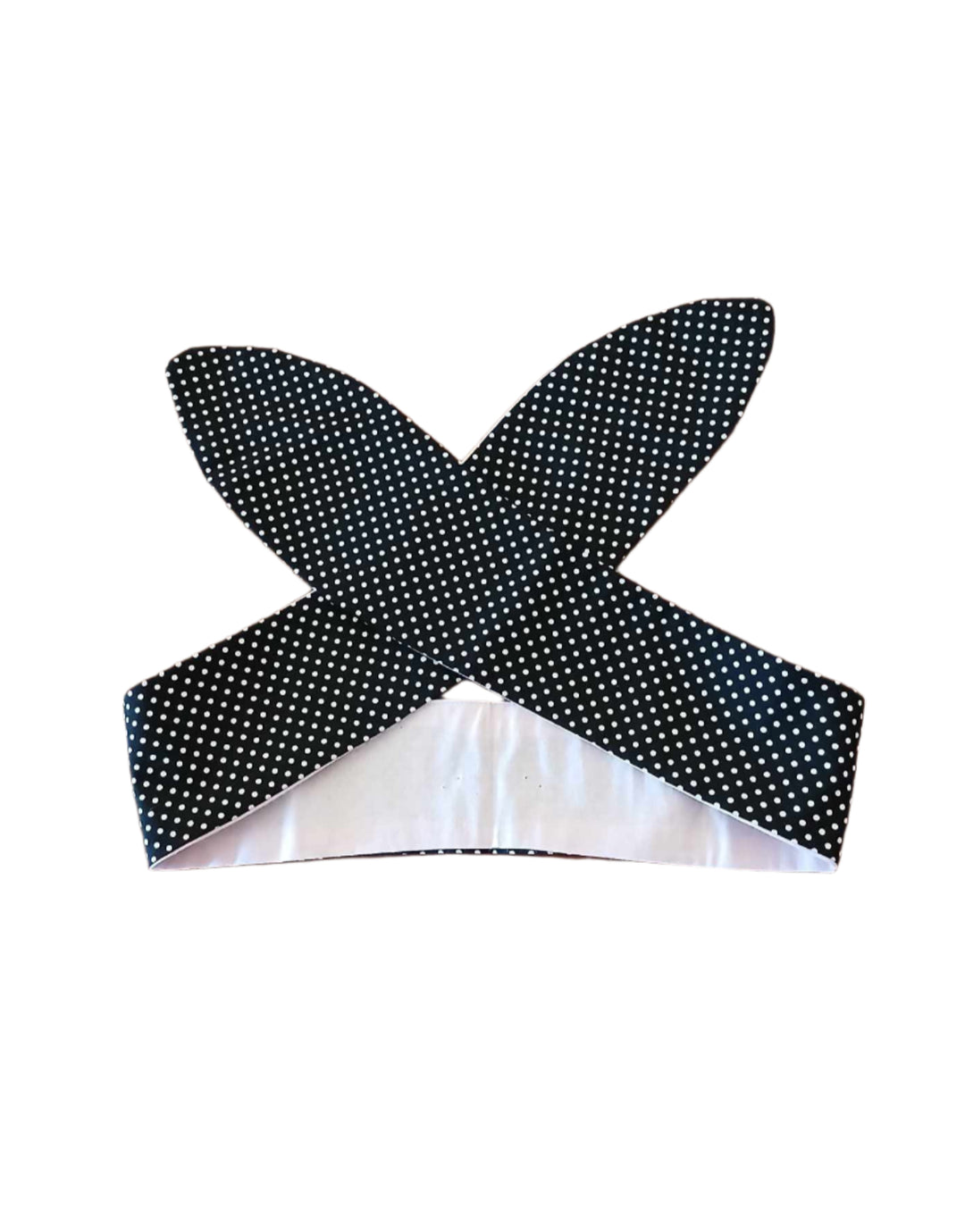 Black and White Polka Dots Pink Rockabilly Hair Tie