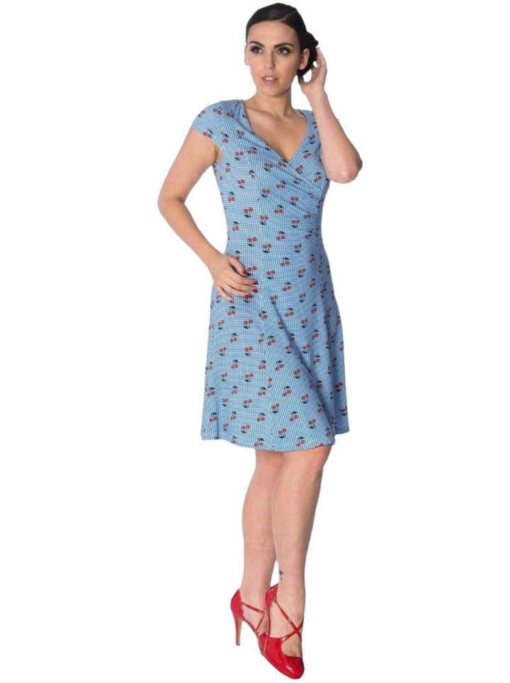 CHERRY LOVE WRAP OVER DRESS - Poison Arrow Retro