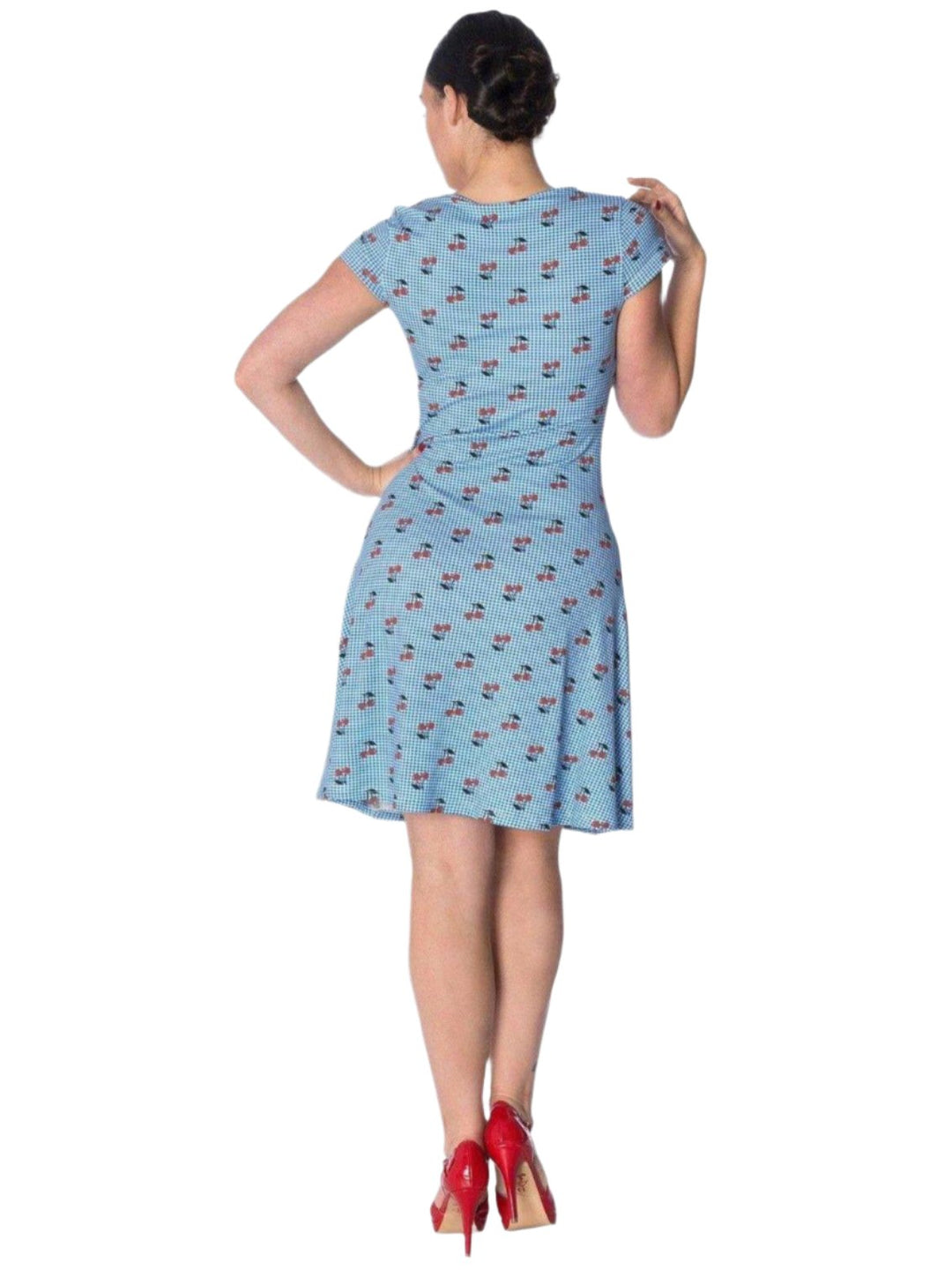 CHERRY LOVE WRAP OVER DRESS - Poison Arrow Retro