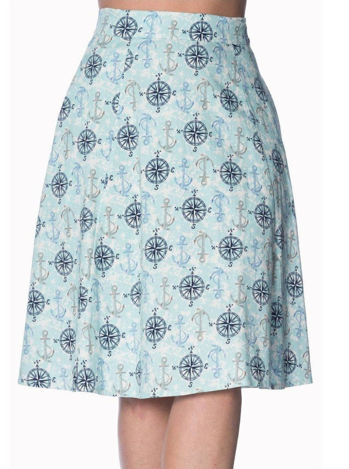 Banned Retro Compass Skirt - Poison Arrow Retro