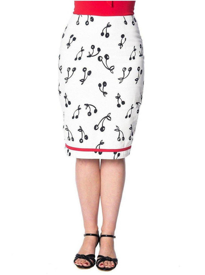 CHERRY POP PENCIL SKIRT - Poison Arrow Retro