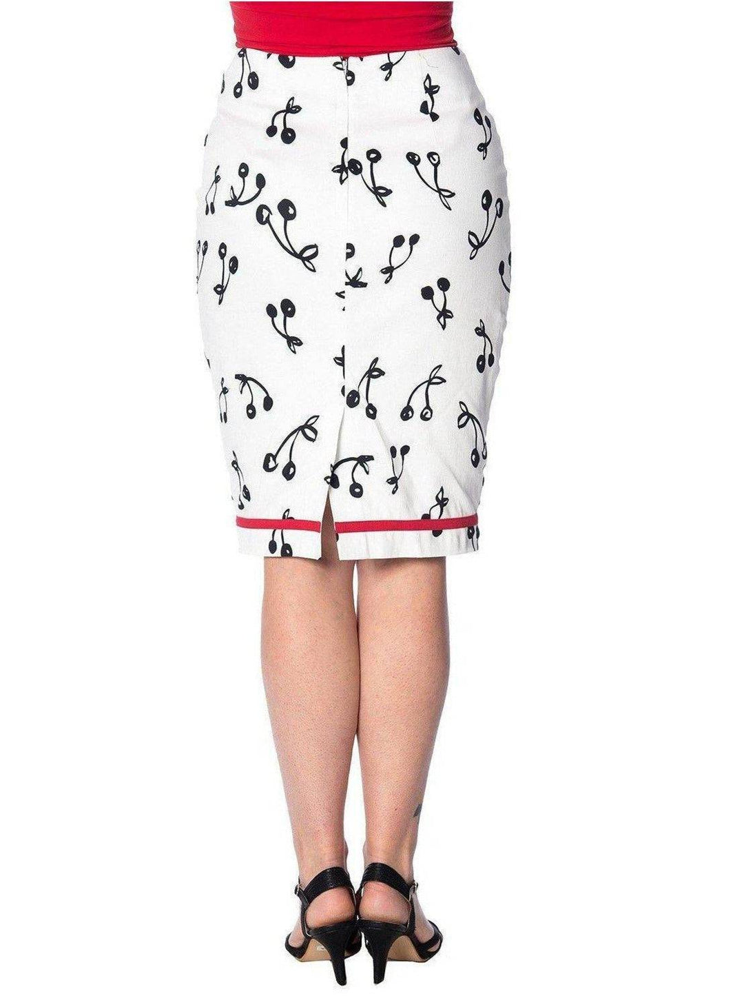 CHERRY POP PENCIL SKIRT - Poison Arrow Retro