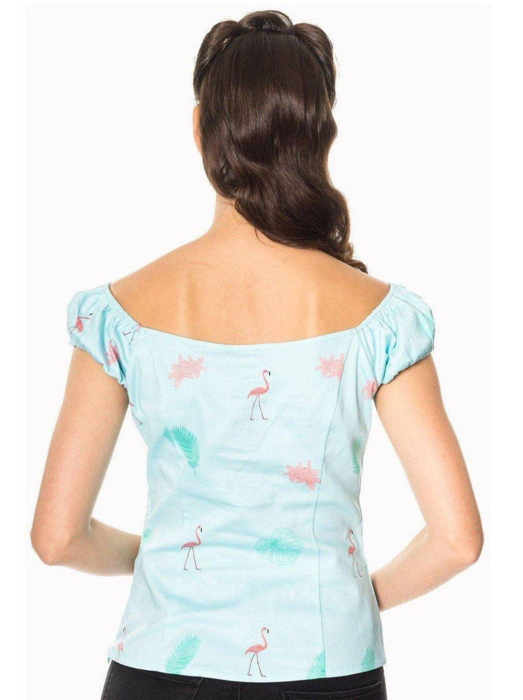 Time Lapse Flamingo Top - Poison Arrow Retro