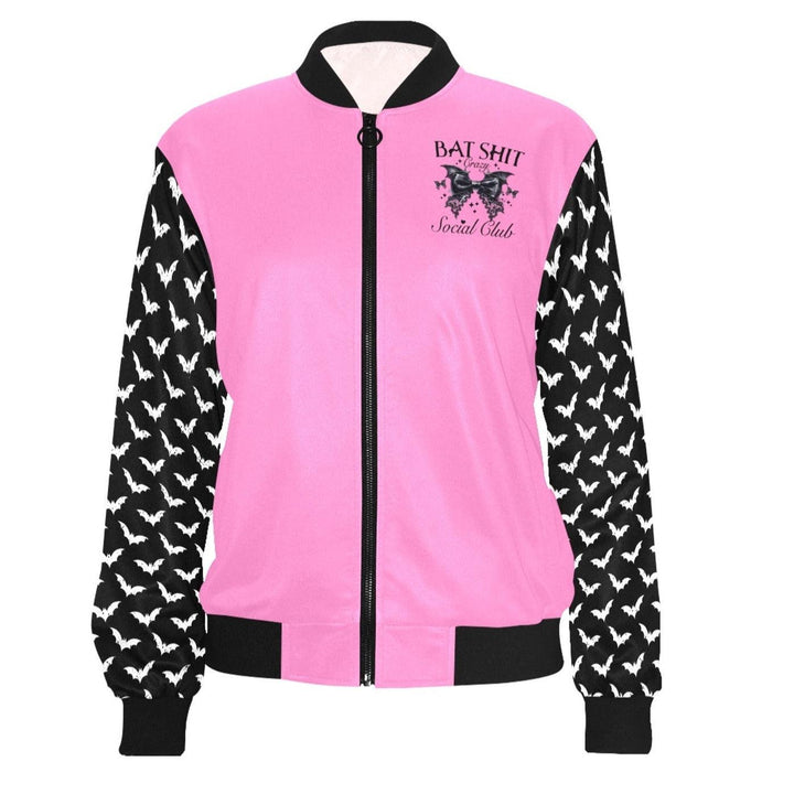 Bat Shit Crazy Social Club Womens Bomber Jacket