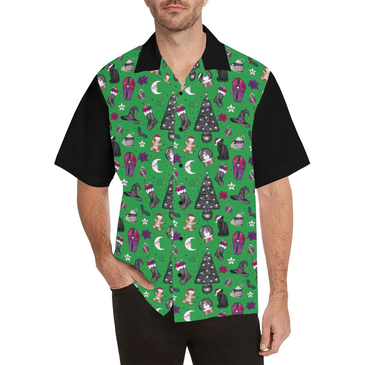 Creepy Christmas Mens Button Up - Poison Arrow Retro