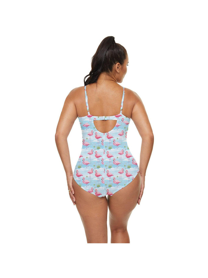 Flamingo Dreams Retro Full Coverage Swimsuit