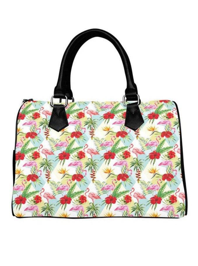 Flamingos Barrel Type Handbag - Poison Arrow Retro