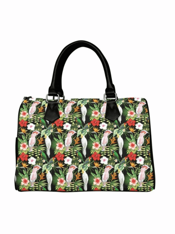 Parrots Barrel Type Handbag - Poison Arrow Retro