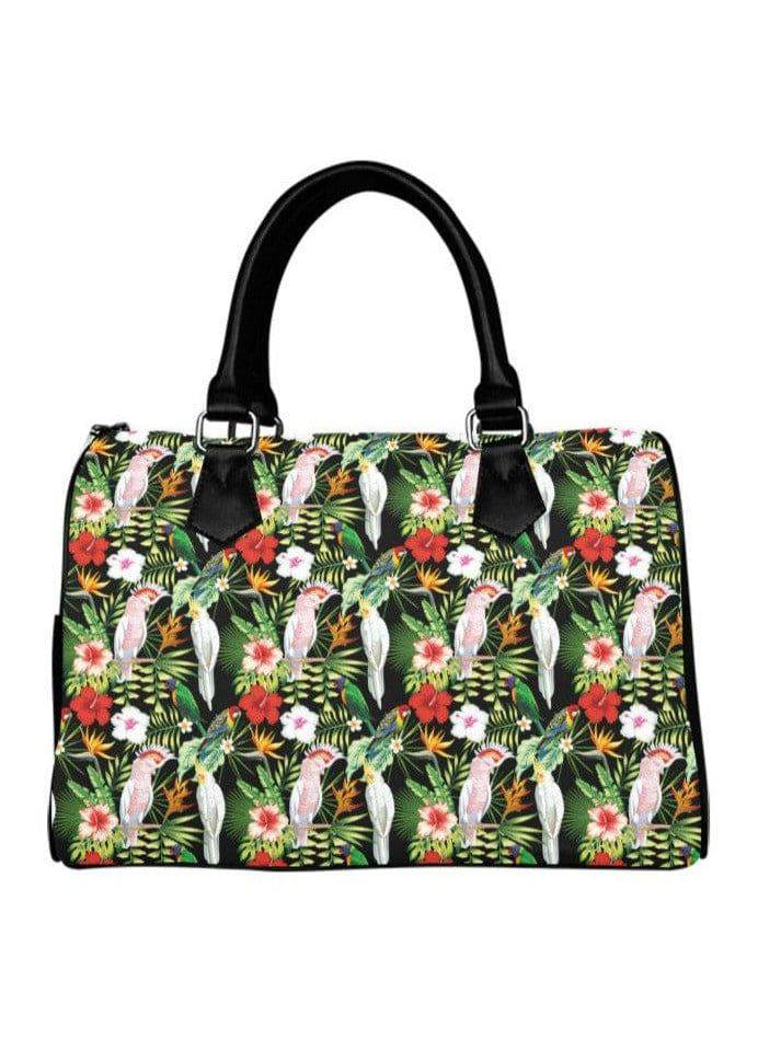 Parrots Barrel Type Handbag - Poison Arrow Retro