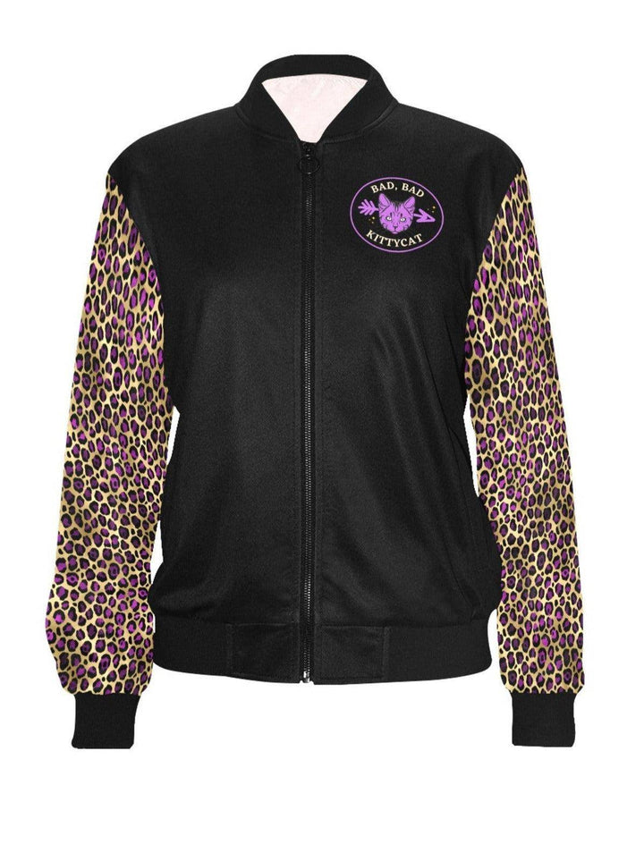 Bad Bad Kitty Cat Womens Bomber Jacket