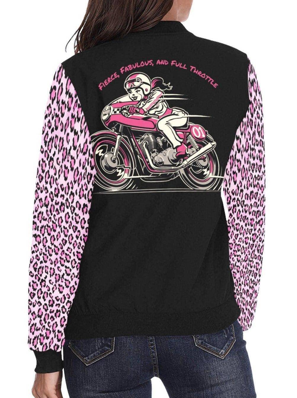 Fierce, Fabulous & Full Throttle Womens Bomber Jacket