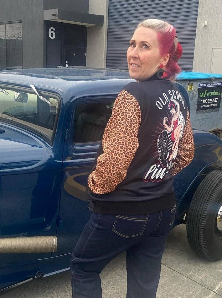 Old School Pinup Womens Bomber Jacket [IN STOCK] - Poison Arrow Retro