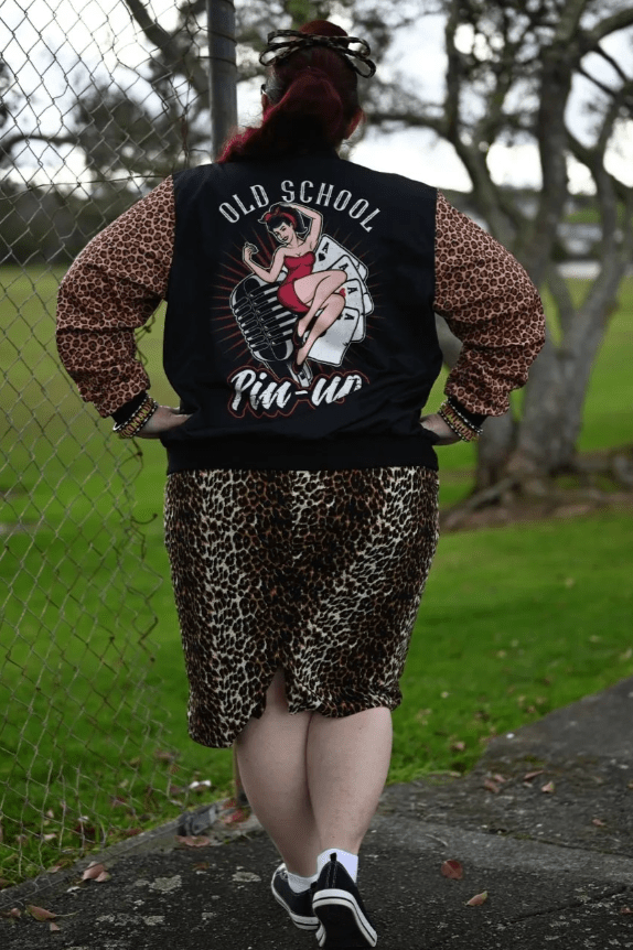 Old School Pinup Womens Bomber Jacket [IN STOCK] - Poison Arrow Retro