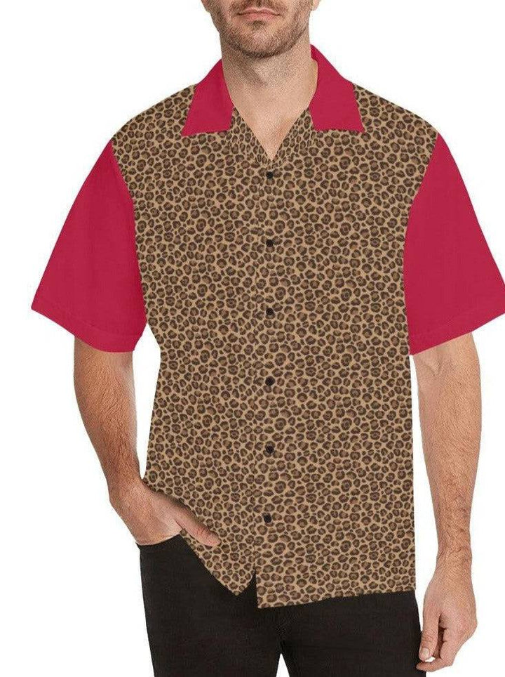 Leopard Red Button Up Shirt