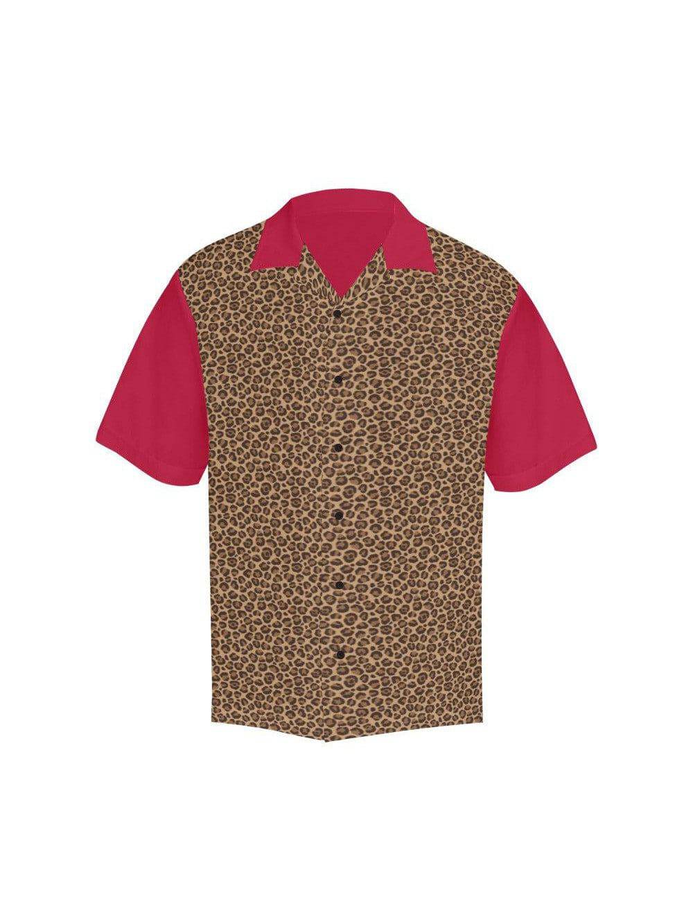 Leopard Red Button Up Shirt - Poison Arrow Retro