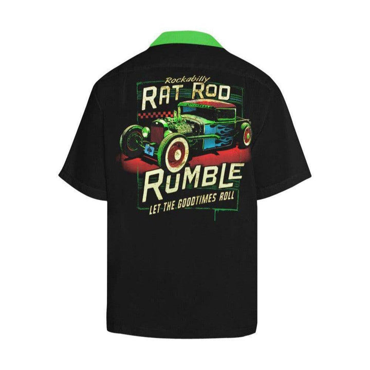 Rockabilly Ratrod Rumble Button Up Shirt - Poison Arrow Retro