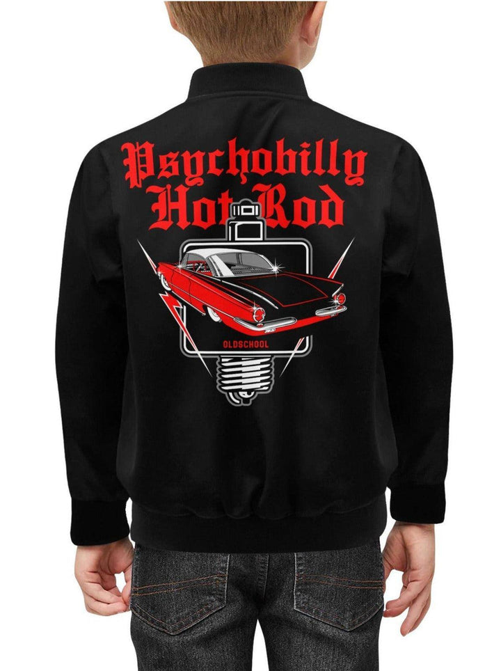 Psychobilly Hotrod Kid's Bomber Jacket With Pockets