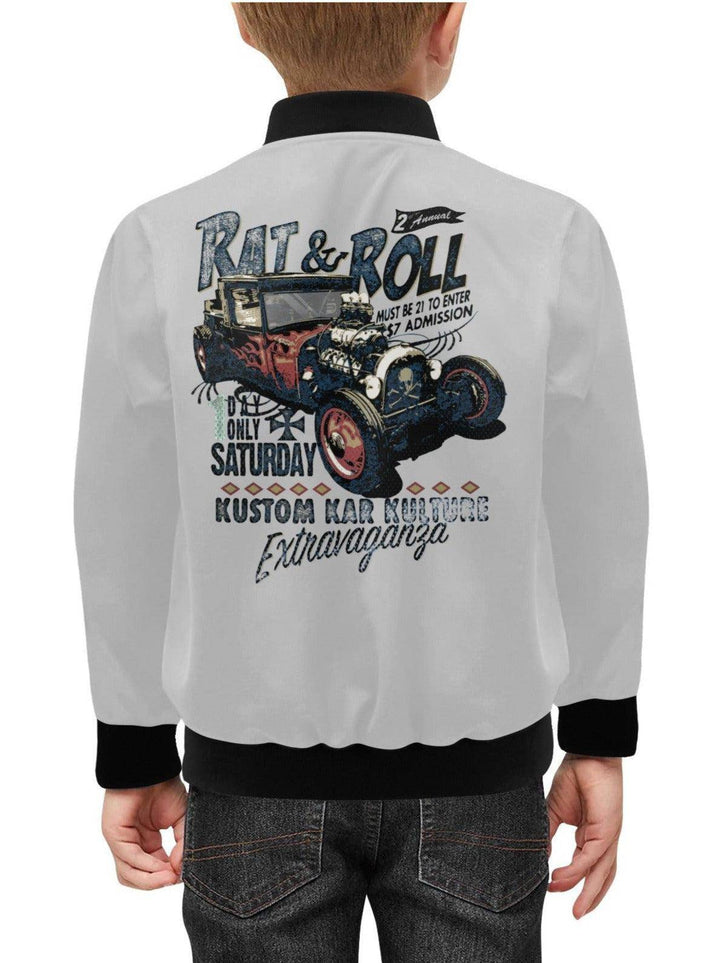 Rat & Roll Kid's Bomber Jacket With Pockets - Poison Arrow Retro