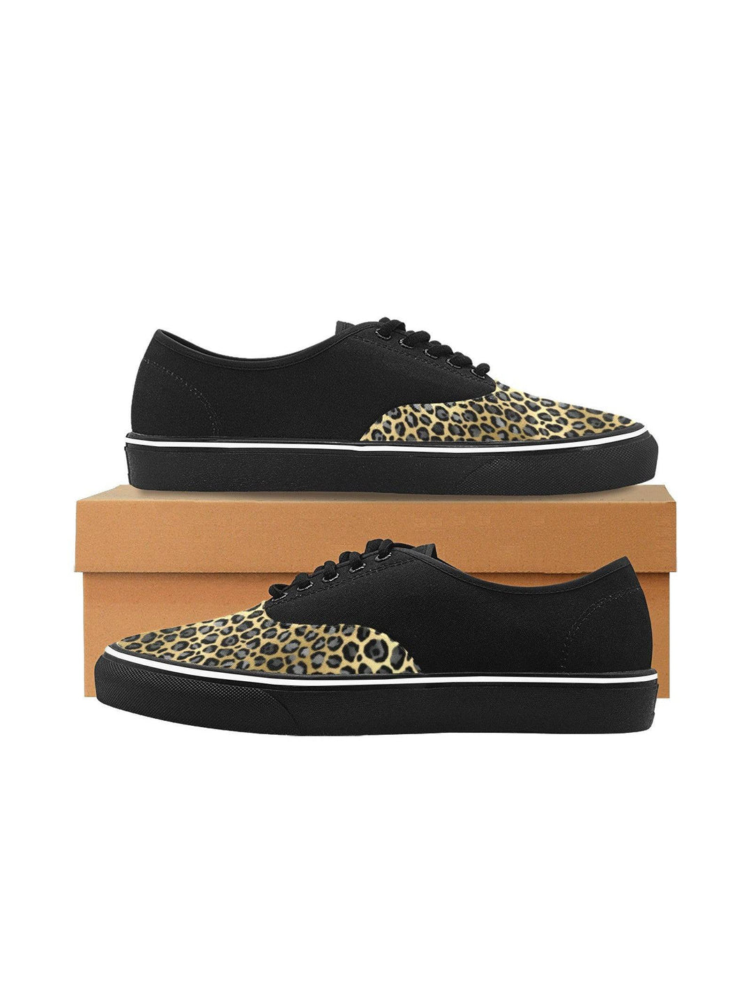 Gold Leopard Men's Creeper Sneakers - Poison Arrow Retro