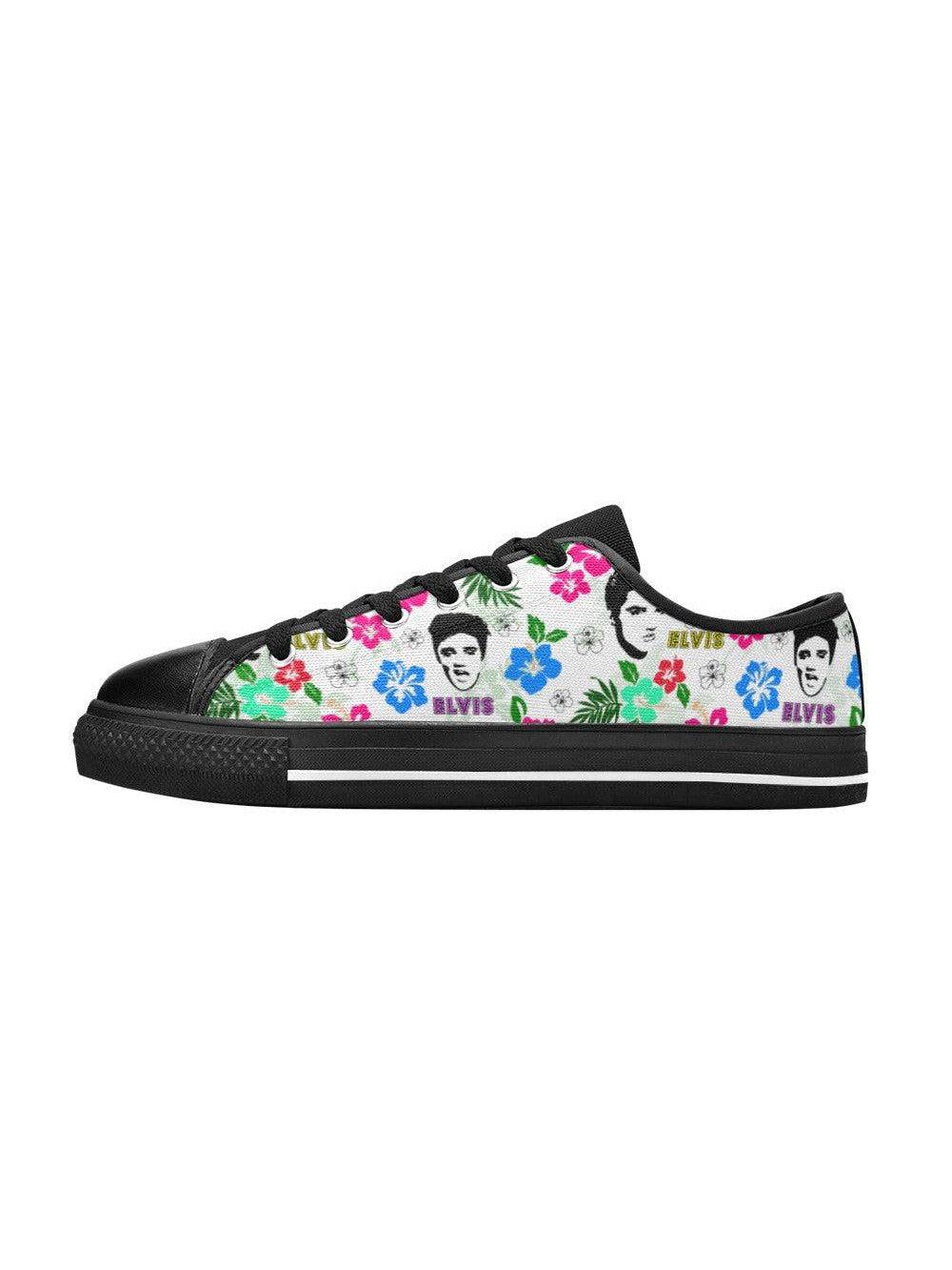 Hawaii Elvis Retro Style Mens Sneakers (Black Sole) - Poison Arrow Retro