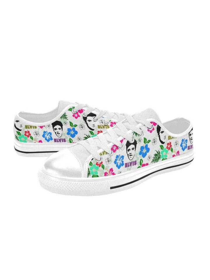 Hawaii Elvis Retro Style Mens Sneakers (White Sole) - Poison Arrow Retro