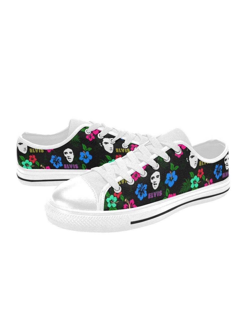 Hawaii Elvis Retro Style Mens Sneakers (White Sole) - Poison Arrow Retro