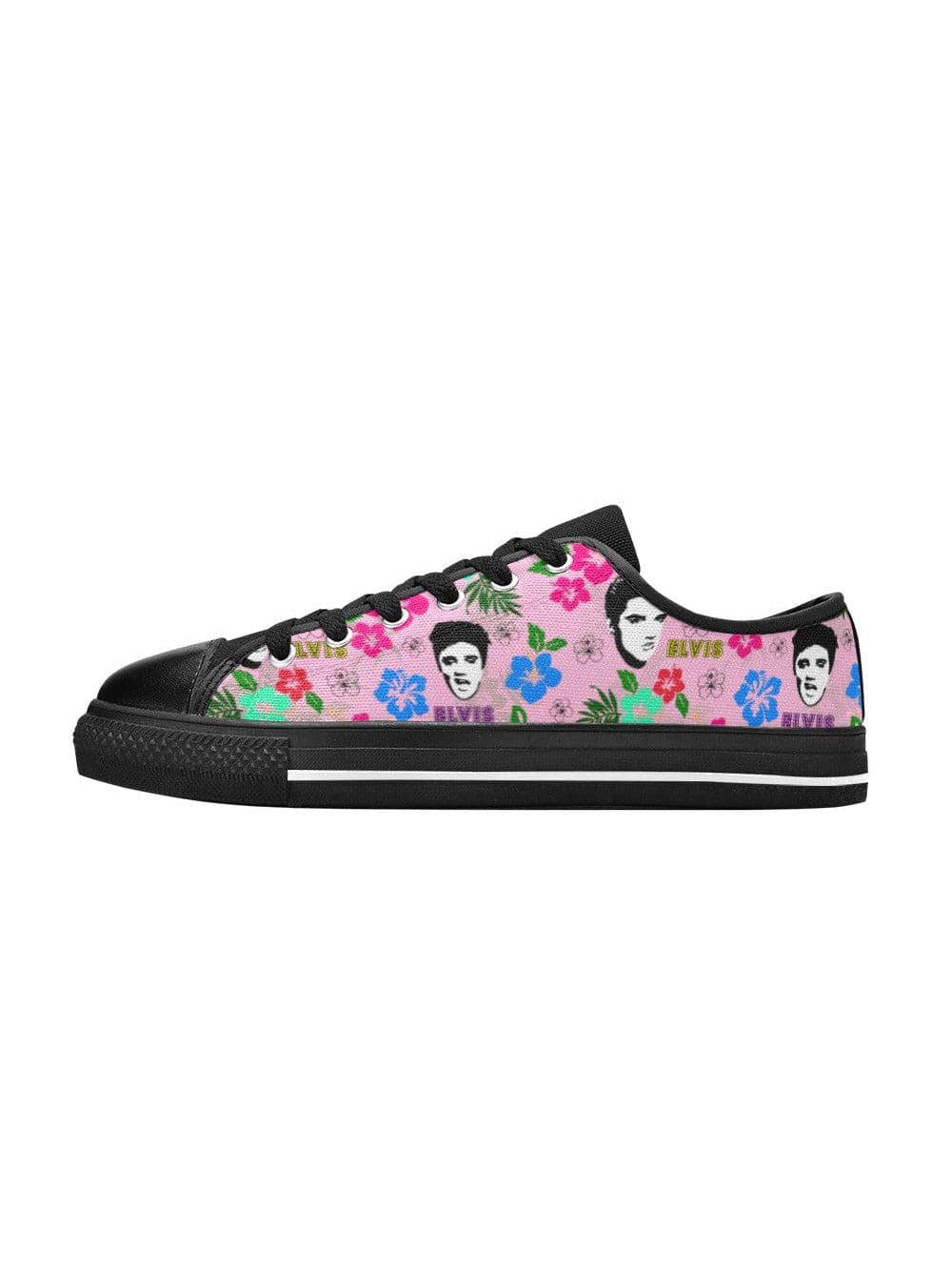 Hawaii Elvis Retro Style Womens Sneakers (Black Sole) - Poison Arrow Retro