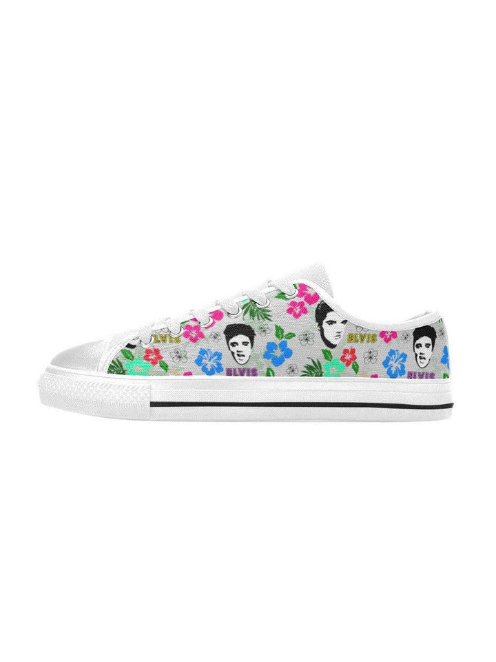 Hawaii Elvis Retro Style Womens Sneakers (White Sole) - Poison Arrow Retro