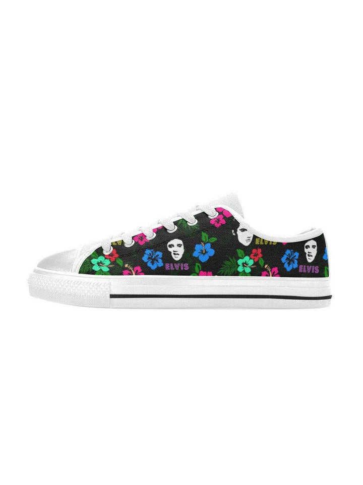 Hawaii Elvis Retro Style Womens Sneakers (White Sole) - Poison Arrow Retro