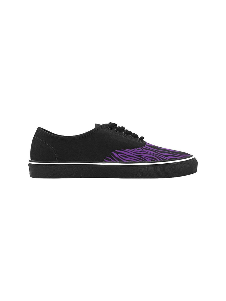 Zebra Purple Men's Creeper Sneakers - Poison Arrow Retro