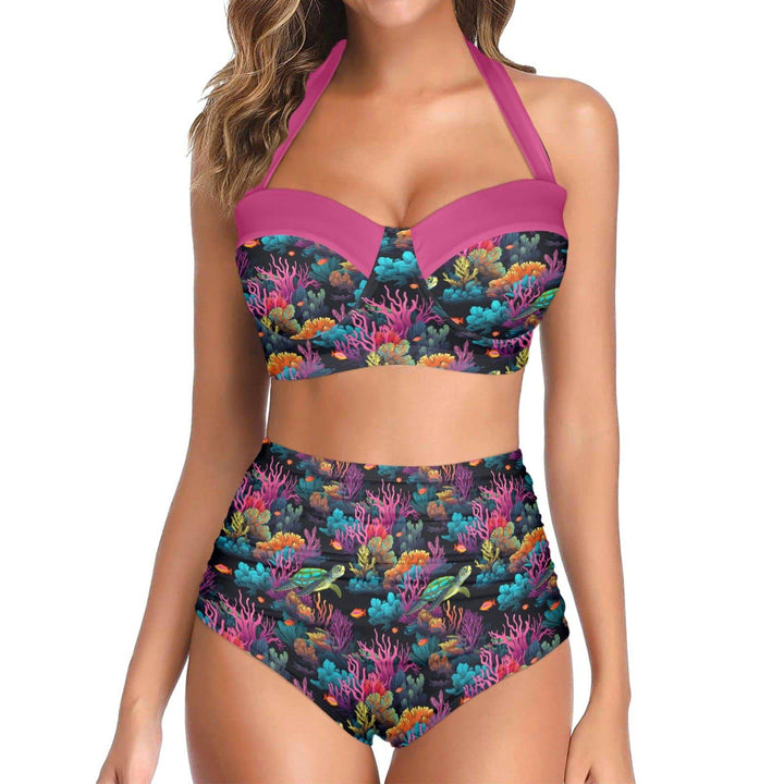 Under the Sea Retro High Waist Bikini