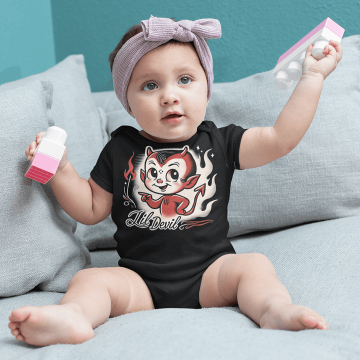 Lil Devil Baby Short Sleeve Bodysuit