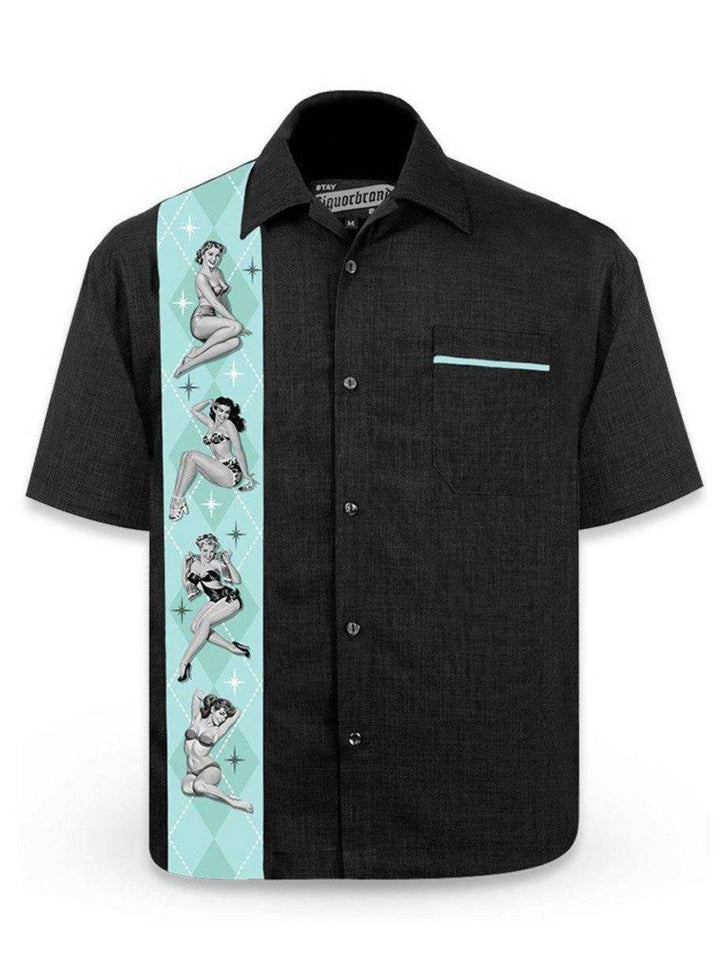 LIQUORBRAND VEGAS STRIP BOWLING SHIRT - Poison Arrow Retro