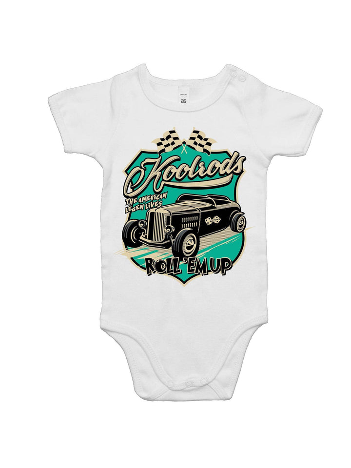 KOOLRODS TURQUOISE - Baby Onesie Romper - Poison Arrow Retro