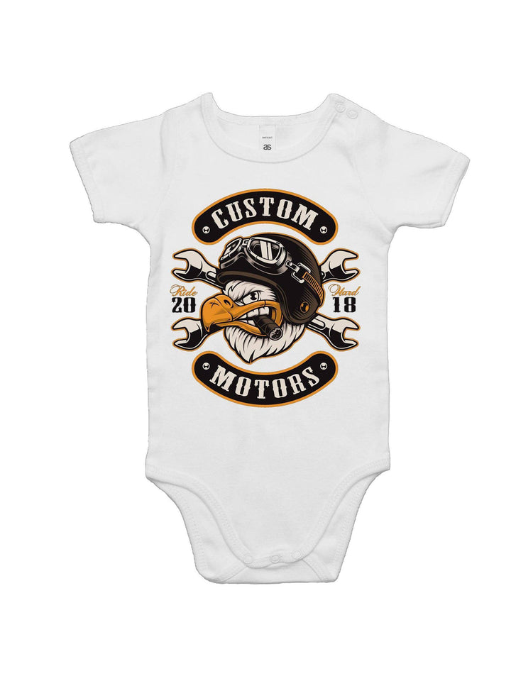 KUSTOM MOTORS - Baby Onesie Romper - Poison Arrow Retro