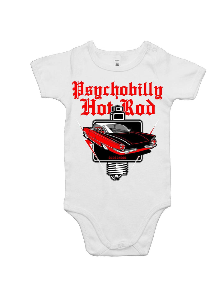 PSYCHOBILLY HOTROD - Baby Onesie Romper - Poison Arrow Retro