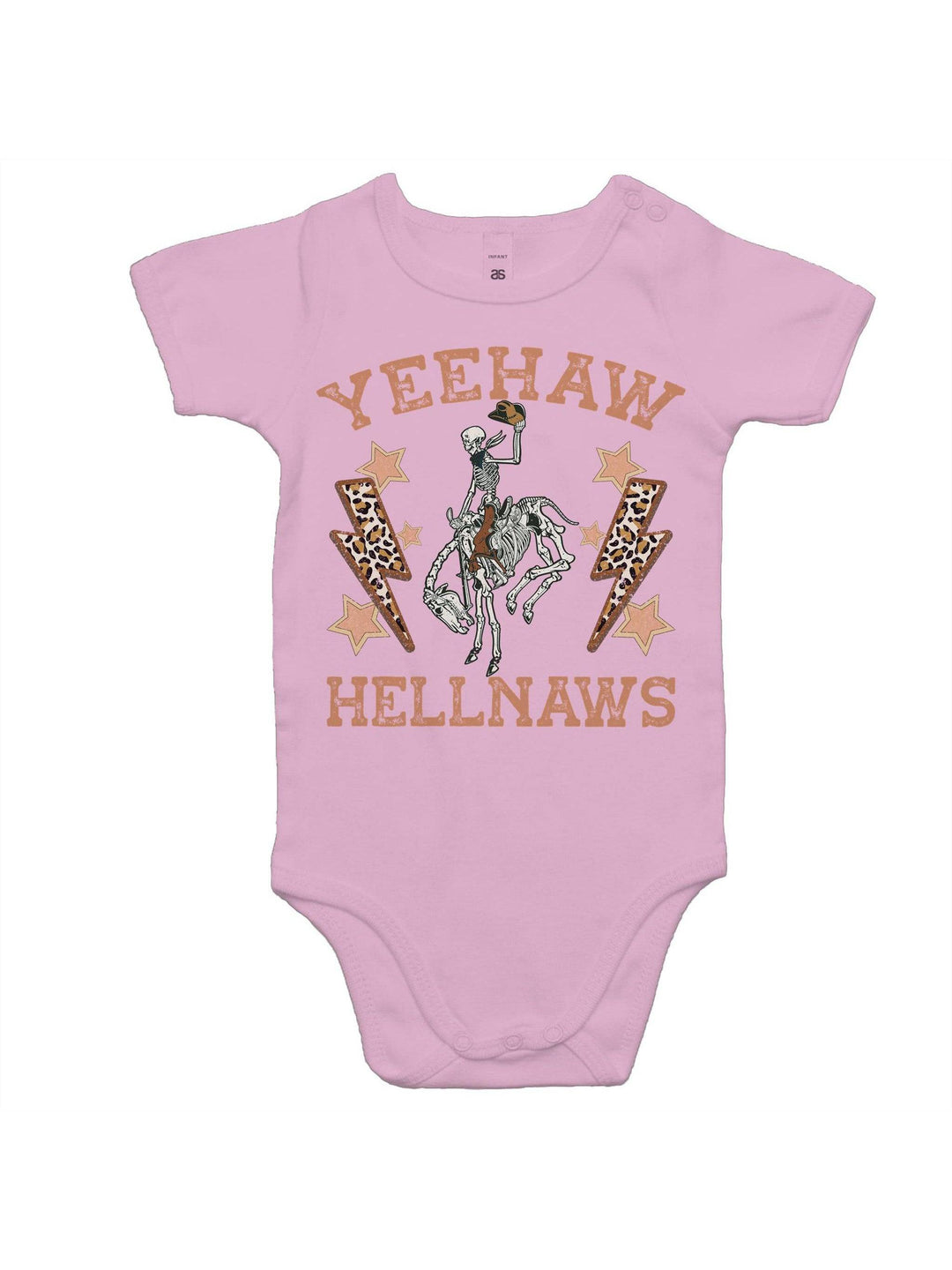 Yeehaw Hellnaws Baby Onesie Romper - Poison Arrow Retro