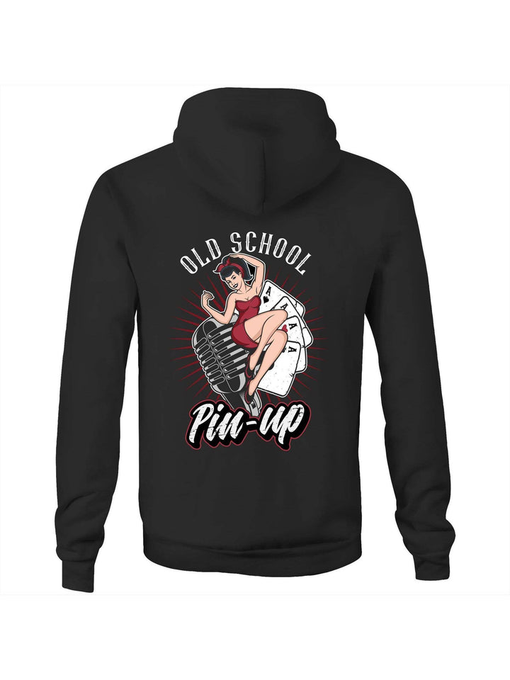 OLD SCHOOL PINUP - Fleecy Womens Hoodie - Poison Arrow Retro