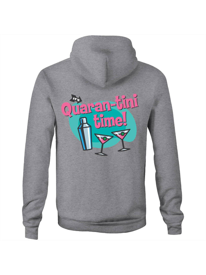 Quaran-tini Time - Pocket Hoodie Sweatshirt - Poison Arrow Retro