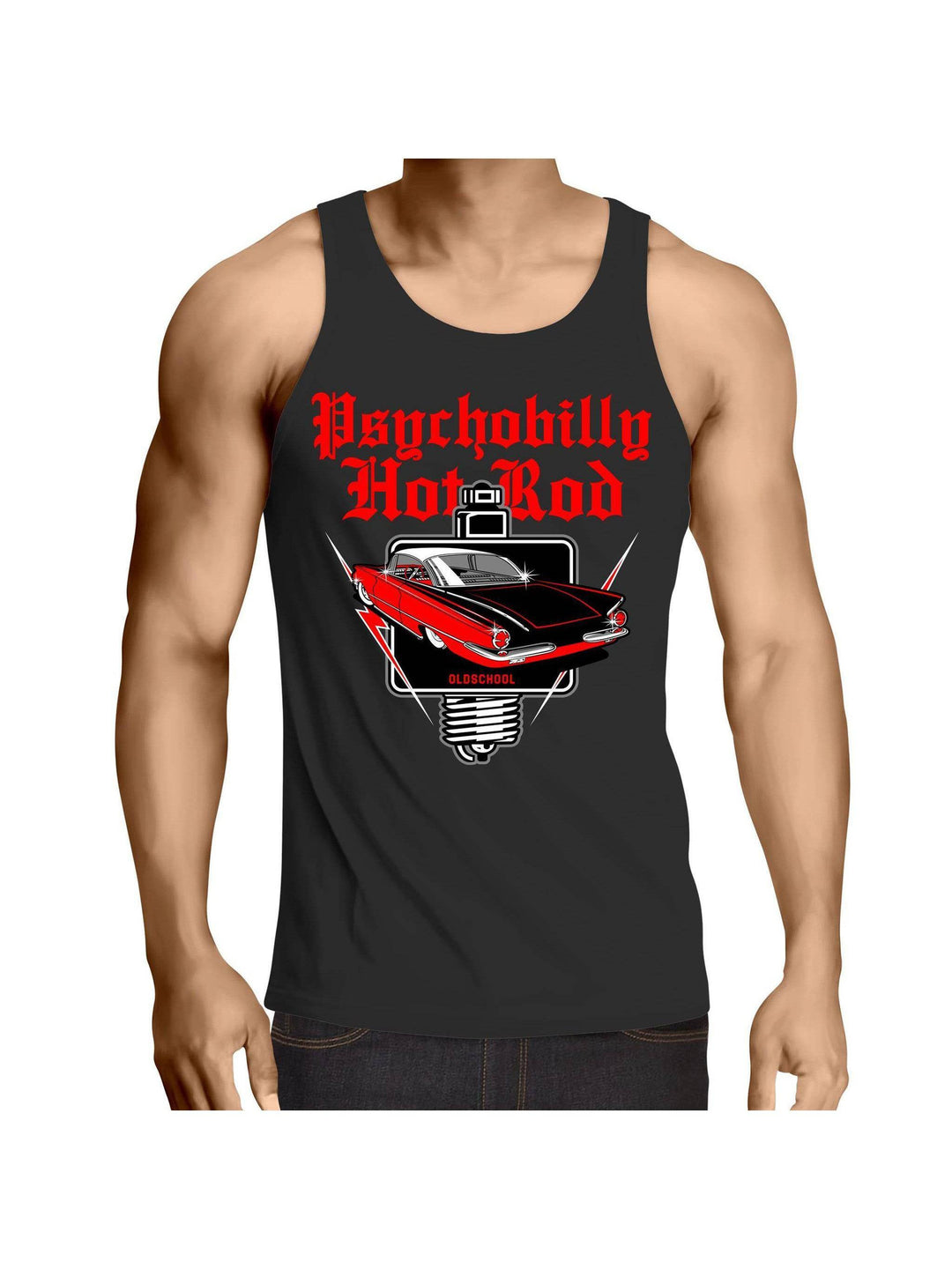 Psychobilly Hotrod - Mens Singlet Top