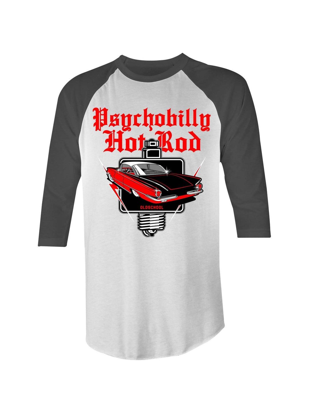 Psychobilly Hotrod Raglan - 3/4 Sleeve T-Shirt