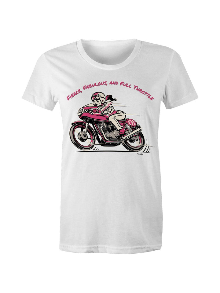 Fierce, Fabulous, and Full Throttle - Women's Tee - Poison Arrow Retro