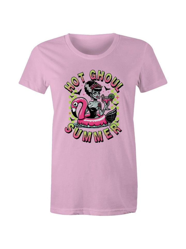 Hot Ghoul Summer Flamingo - Women's Tee - Poison Arrow Retro