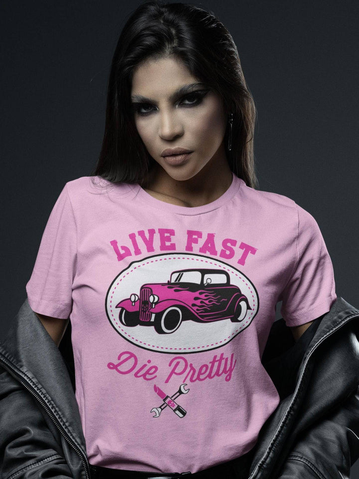 Live Fast Die Pretty - Women's Tee - Poison Arrow Retro