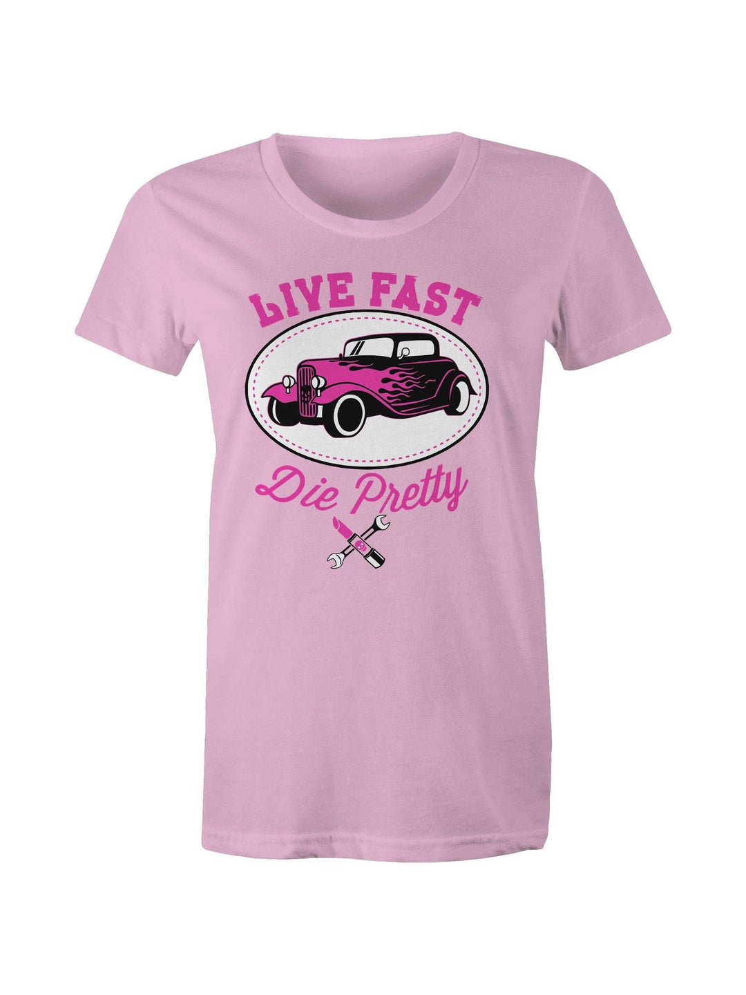 Live Fast Die Pretty - Women's Tee - Poison Arrow Retro