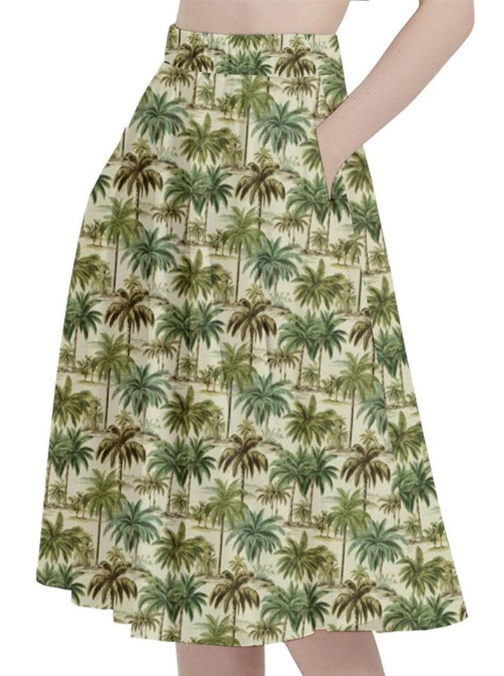 Palm Haven Full Circle Skirt