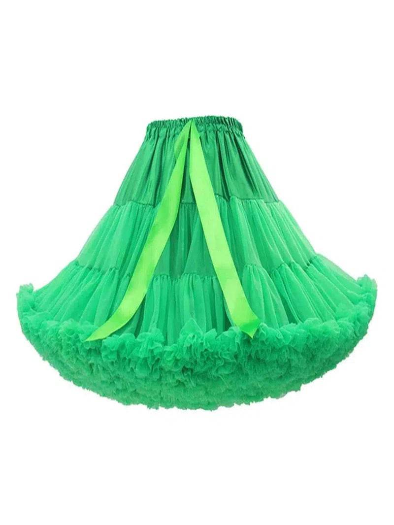 Green Fluffy Petticoat 55cm - Poison Arrow Retro